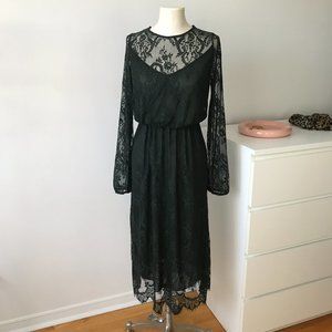 H&M Dark Green Lace Dress